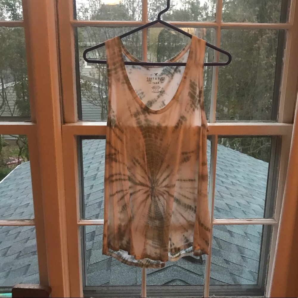 American eagle tie dye tank top